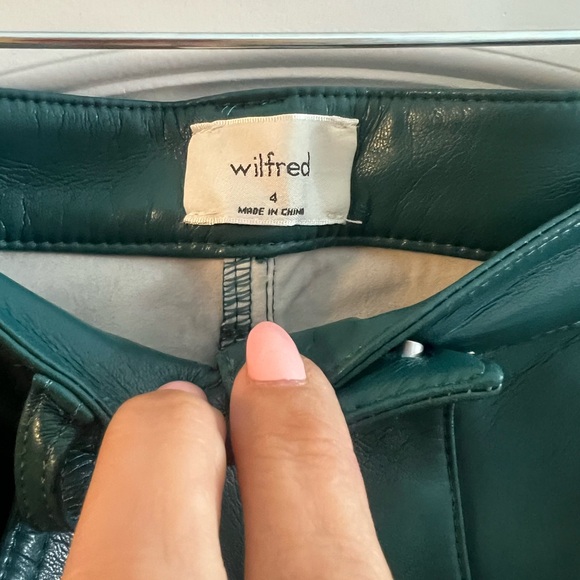 Aritzia Wilfred size 4 faux leather pants - Picture 1 of 4